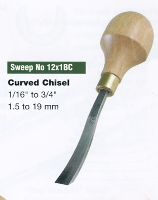 Curved Chisel Blockcutter (Sweep 12x1BC) - Click Image to Close