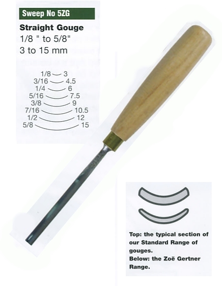 Zoe Gertner Lightweight Straight Gouge Sweep no. 5 - Click Image to Close