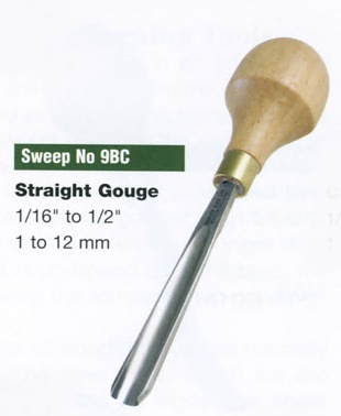 Straight Gouge Blockcutter (Sweep 9BC)