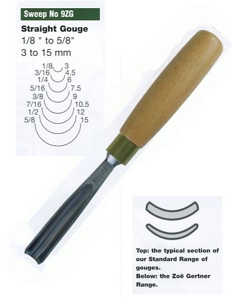 Zoe Gertner Lightweight Straight Gouge Sweep no. 9 - Click Image to Close