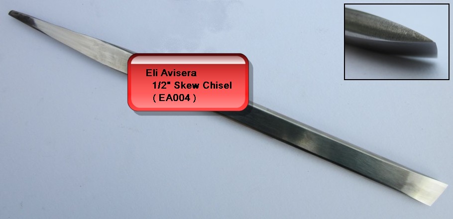 12mm 1/2" Eli Avisera Skew Chisel - Click Image to Close