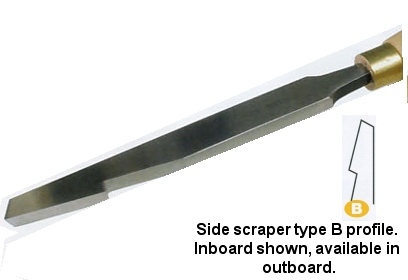 25mm 1" Side Scraper Type B Inboard or Outboard - Click Image to Close
