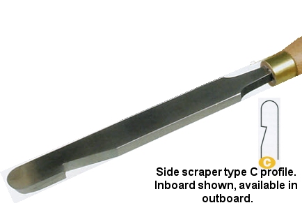 25mm 1" Side Scraper Type C Inboard or Outboard - Click Image to Close