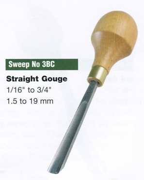 Straight Gouge Blockcutter (Sweep 3BC)