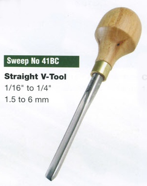 Straight V-Tool Blockcutter (Sweep 41BC)