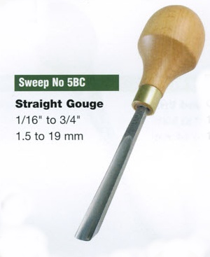 Straight Gouge Blockcutter (Sweep 5BC)