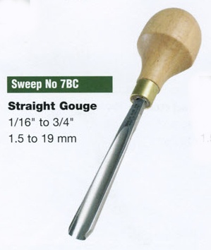 Straight Gouge Blockcutter (Sweep 7BC)