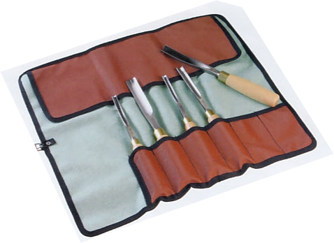 Baize Chisel Tool Roll 6 pockets