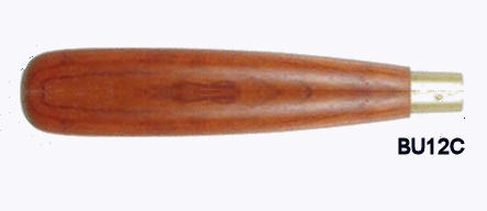 Red Hardwood Carving Handle 4 1/2" x 1/2" (125mm x 12mm) - Click Image to Close