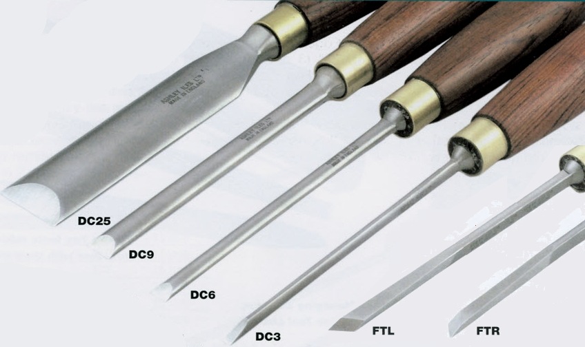 Dovetail Chisel Set of 6 with Right + Left Fishtails
